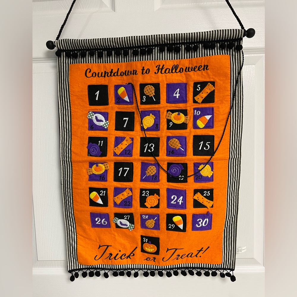 Halloween Countdown Advent Felt Wall Calendar